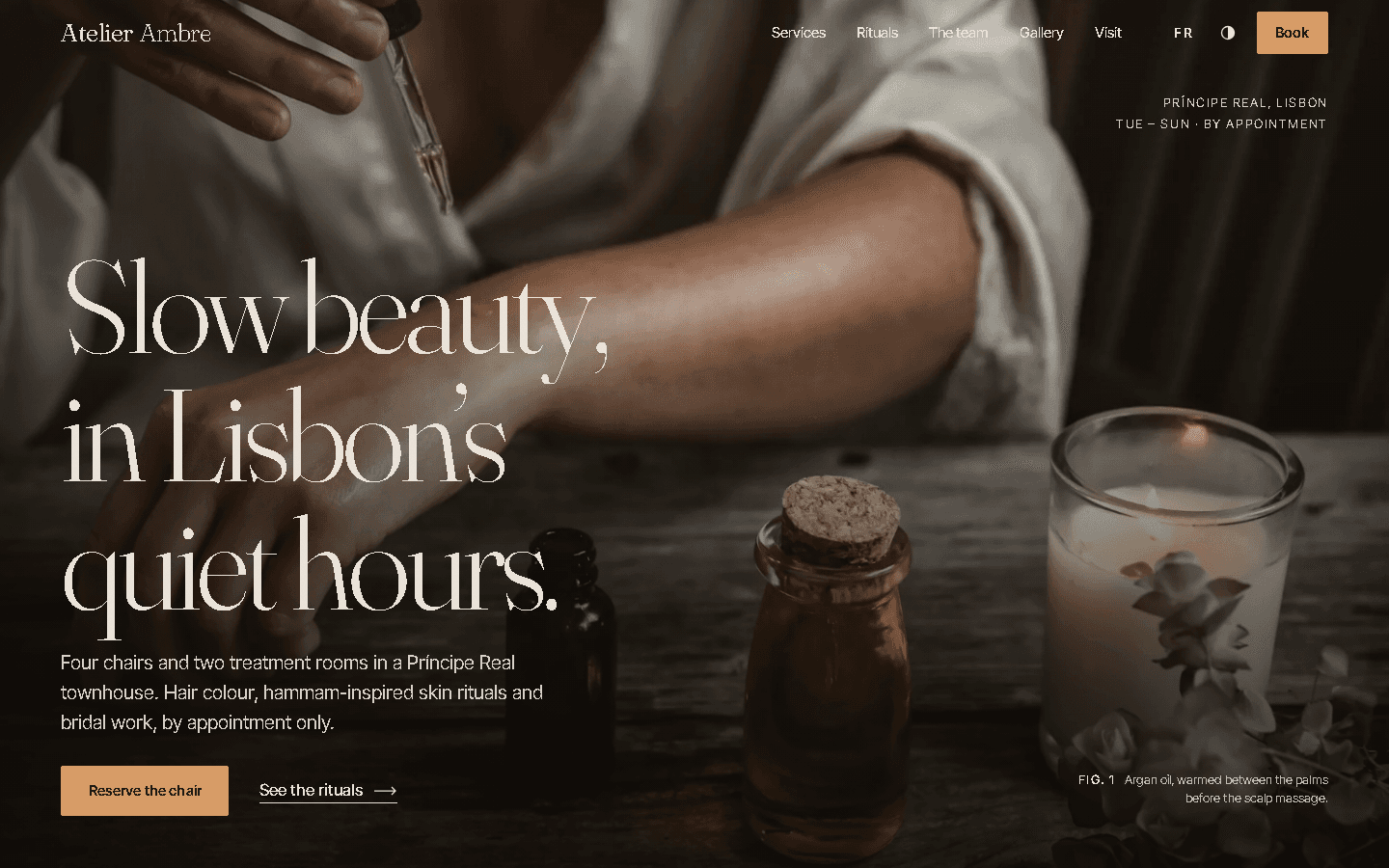 Atelier Ambre homepage preview